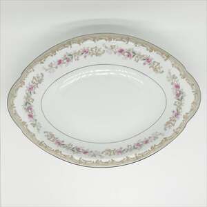 Meito China Kenwood Japan Oval Vegetable Serving Bowl Floral Pattern